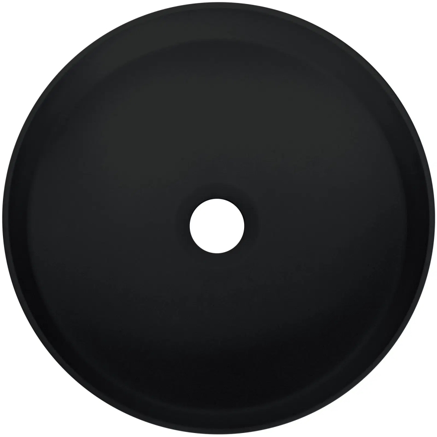 Deante CQS_NU4S - Tvättställ för bänkskiva SILIA Ø 36 cm granit/svart