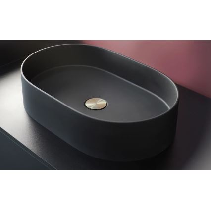 Deante CQS_NU6S - Tvättställ för bänkskiva SILIA 35x55 cm granit/svart