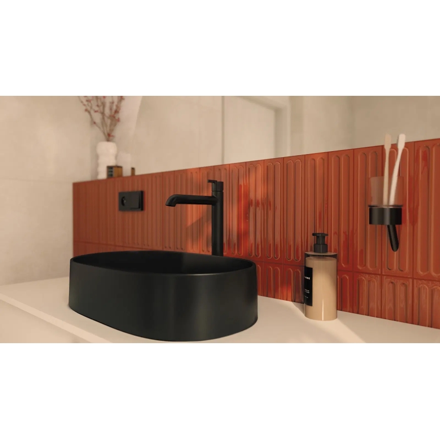 Deante CQS_NU6S - Tvättställ för bänkskiva SILIA 35x55 cm granit/svart