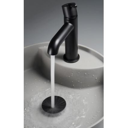 Deante CQS_SU4B - Tvättställ för bänkskiva med hål för blandare SILIA Ø 36 cm granit/metallicgrå