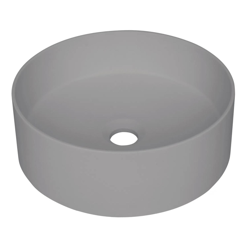 Deante CQS_SU4S - Tvättställ för bänkskiva SILIA Ø 36 cm granit/metallicgrå