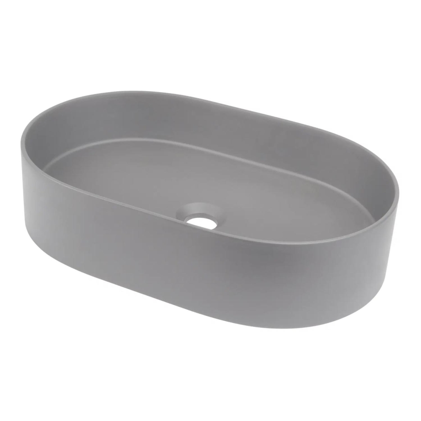 Deante CQS_SU6S - Tvättställ för bänkskiva SILIA 35x55 cm granit/metallisk grå