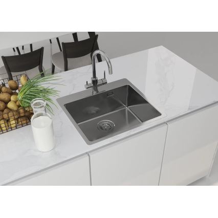 Deante ZPO_010B - Diskho för kök OLFATO 50,5x55 cm borstad stål