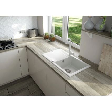 Deante ZQZVA113 - Diskho för kök ZORBA 76x44 cm + kran för diskho granit/alabaster