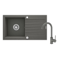 Deante ZQZVT113 - Diskho för kök ZORBA 76x44 cm + kran för diskho granit/metallisk antracit