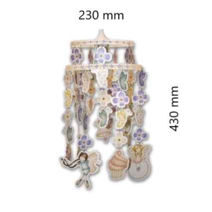 Decofun 70-114 - lampskärm för ljuskrona för barn HEIRLOOM E27 430x230 mm