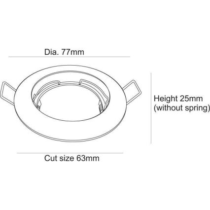 Deko-Light 120018 - Infälld lampa RUND 1xGU5,3-MR16/35W/12V skinande krom