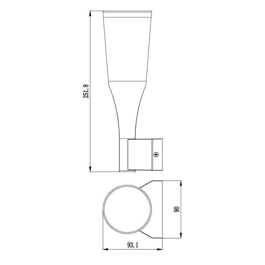 Deko-Light 731083 - LED vägglampa för utomhusbruk BESSMA LED/9,6W/230V IP54 antracit