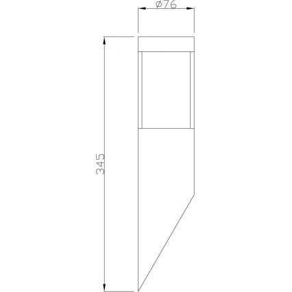 Deko-Light 731106 - Vägglampa för utomhusbruk PORRIMA 1xGU10/5W/230V IP44 matt krom