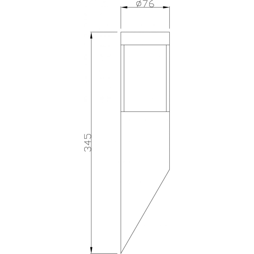 Deko-Light 731106 - Vägglampa för utomhusbruk PORRIMA 1xGU10/5W/230V IP44 matt krom