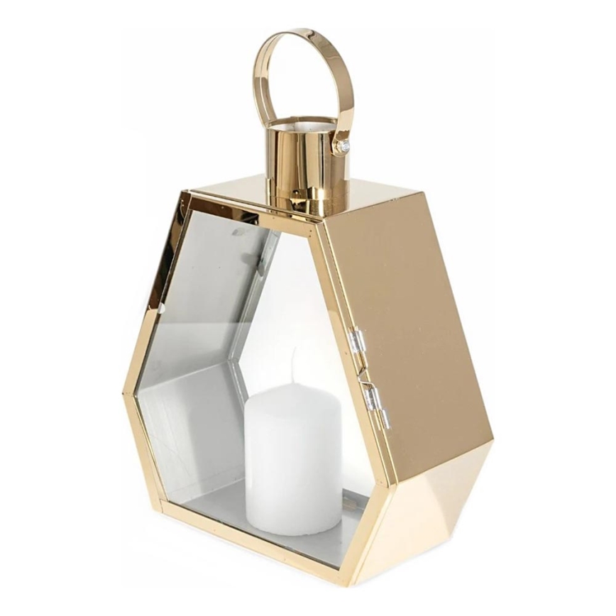 Dekorationslykta 34 cm, guld