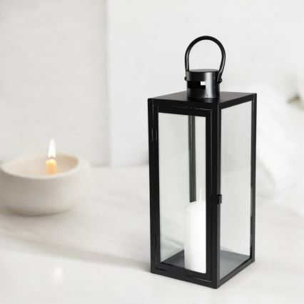 Dekorationslykta 38 cm svart