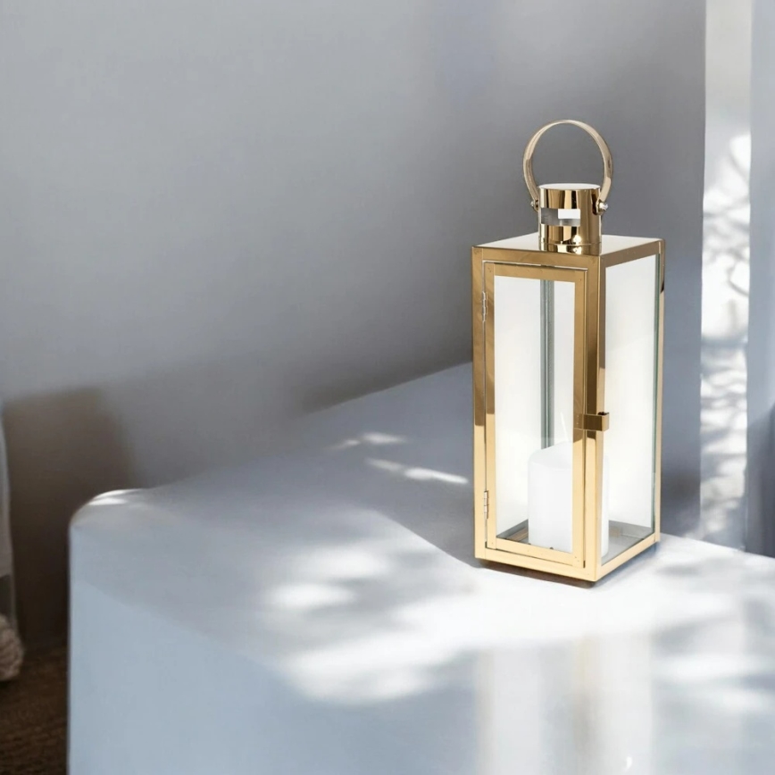 Dekorationslykta 49 cm – guld