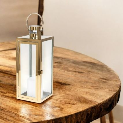 Dekorationslykta 49 cm – guld