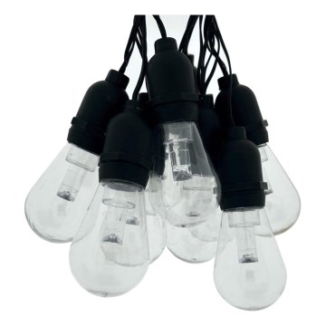 Dekorativ LED-utomhusslinga 10xLED/0,15W/230V 3,8 m IP44 svart