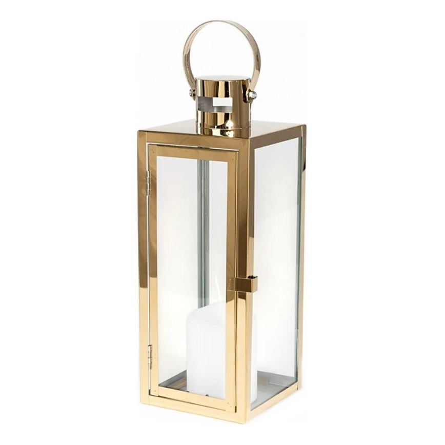 Dekorativ lykta 38 cm, guldfärgad