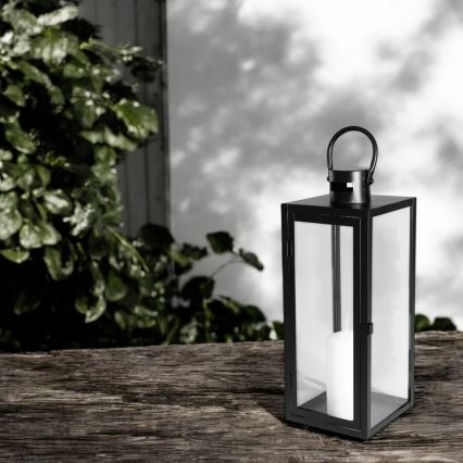 Dekorativ lykta 49 cm svart