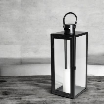 Dekorativ lykta 49 cm svart