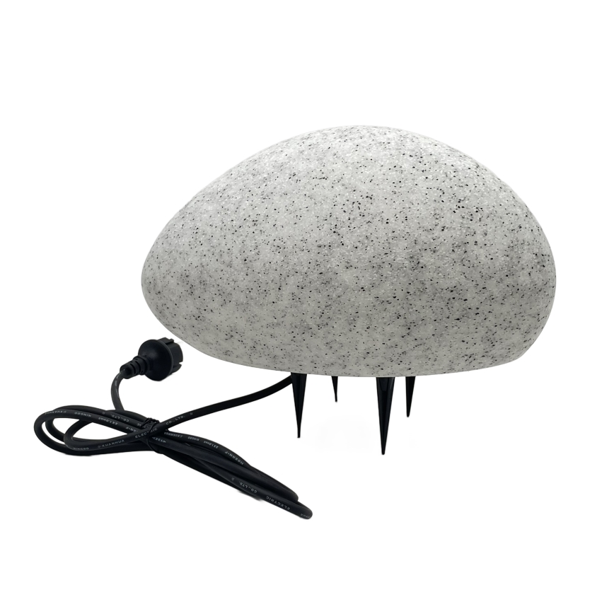 Dekorativ utomhusarmatur LUMISTONE 1xE27/15W/230V IP65 Ø 31,8 cm