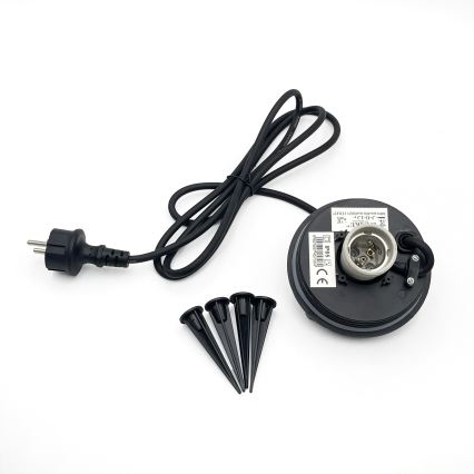 Dekorativ utomhusarmatur LUMISTONE 1xE27/15W/230V IP65 Ø 31,8 cm