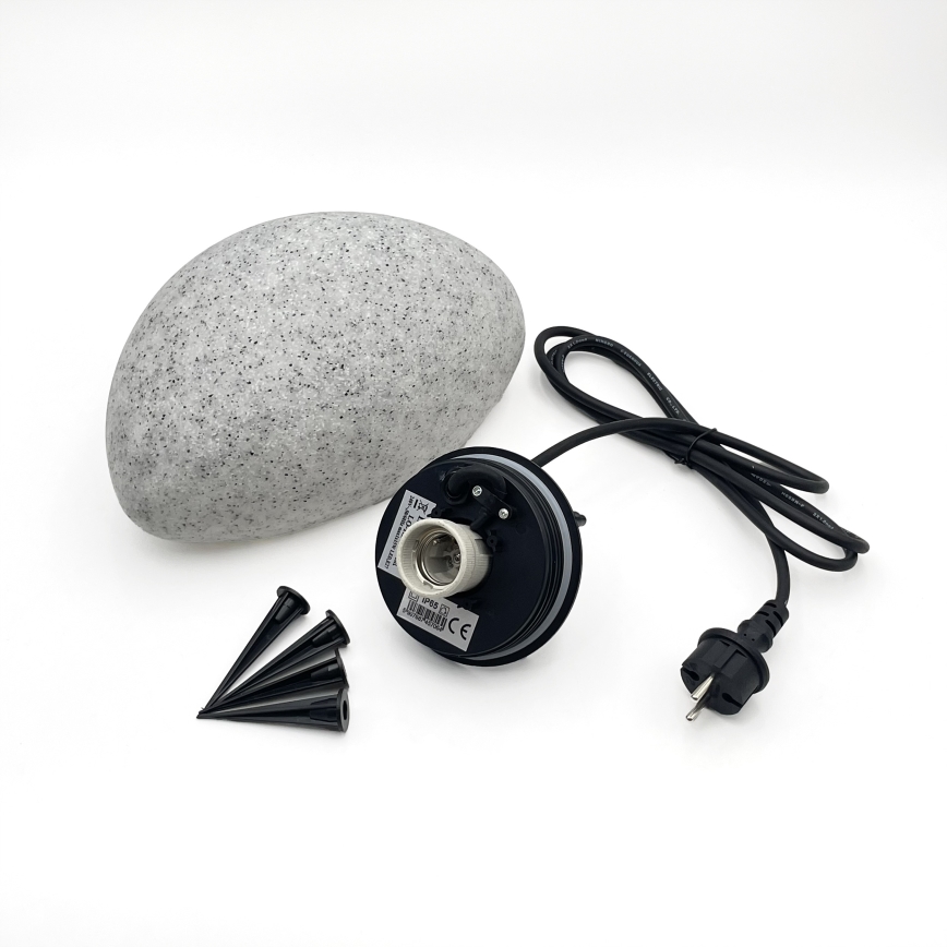 Dekorativ utomhuslampa LUMISTONE 1xE27/15W/230V IP65 Ø 26,5 cm