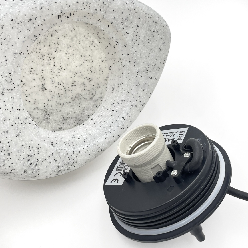 Dekorativ utomhuslampa LUMISTONE 1xE27/15W/230V IP65 Ø 26,5 cm