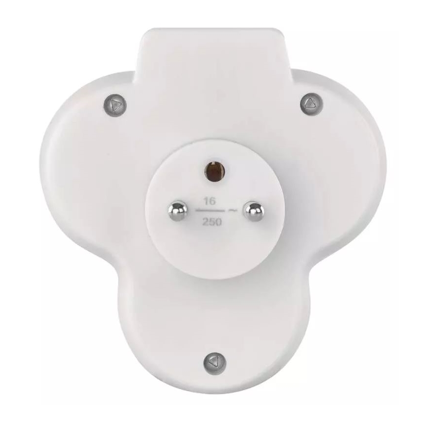 Delat uttag med strömbrytare 3x10A/230V
