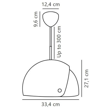 DFTP by Nordlux - Ljuskrona med textilsladd med anpassningsbar lampskärm ALIGN 1xE27/15W/230V svart