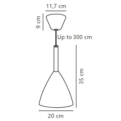 DFTP by Nordlux - Ljuskrona med textilsladd PURE 1xE27/40W/230V diameter 20 cm vit/ask