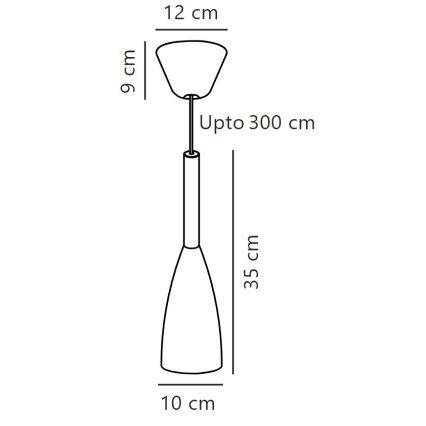 DFTP by Nordlux - Ljuskrona med textilsladd PURE 1xE27/40W/230V diameter 10 cm vit/valnöt