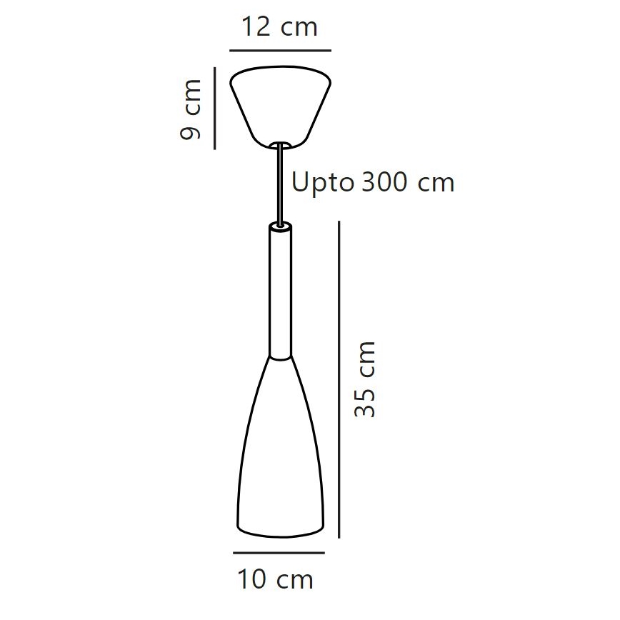 DFTP by Nordlux - Ljuskrona med textilsladd PURE 1xE27/40W/230V diameter 10 cm vit/valnöt