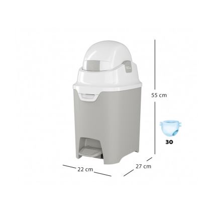 DiaperChamp - Blöjsoptunna ONE HANDSFREE grå