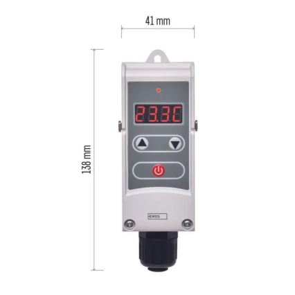 Digital fäst termostat 230V
