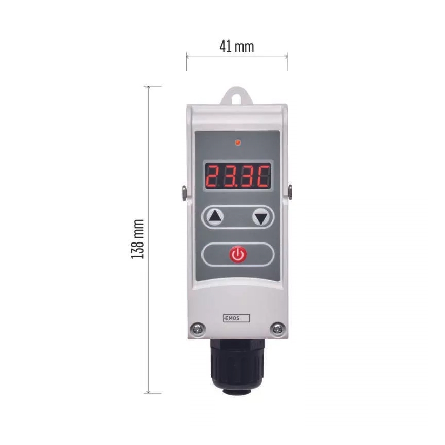 Digital fäst termostat 230V