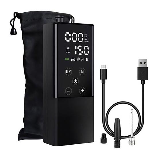Digital fickkompressor 2000 mAh 5V svart