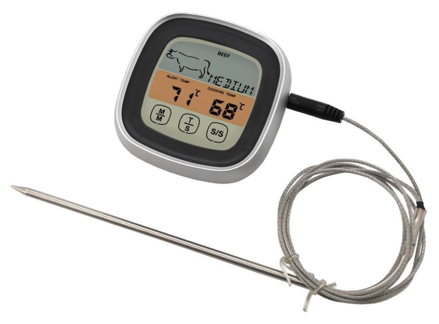 Digital kötttermometer med sond -20-300°C 2xAAA