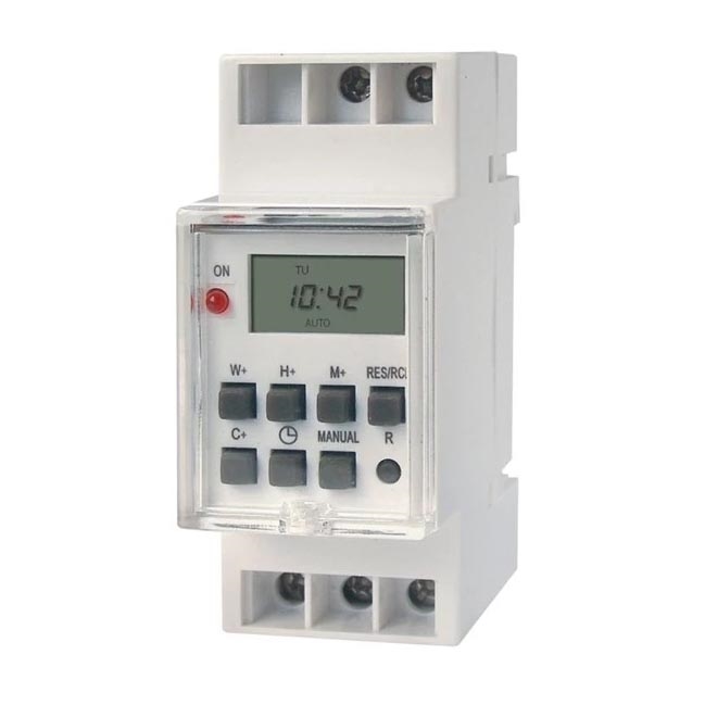 Digital ställklocka för DIN-skena 3680W/230V