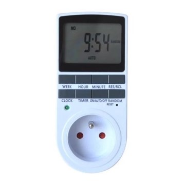 Digital timer switch weekly 16A/230V
