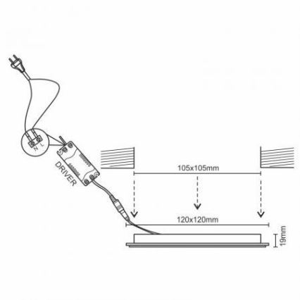 Dimbar infälld LED belysning /6W/230V 3000-6500K Wi-Fi Tuya
