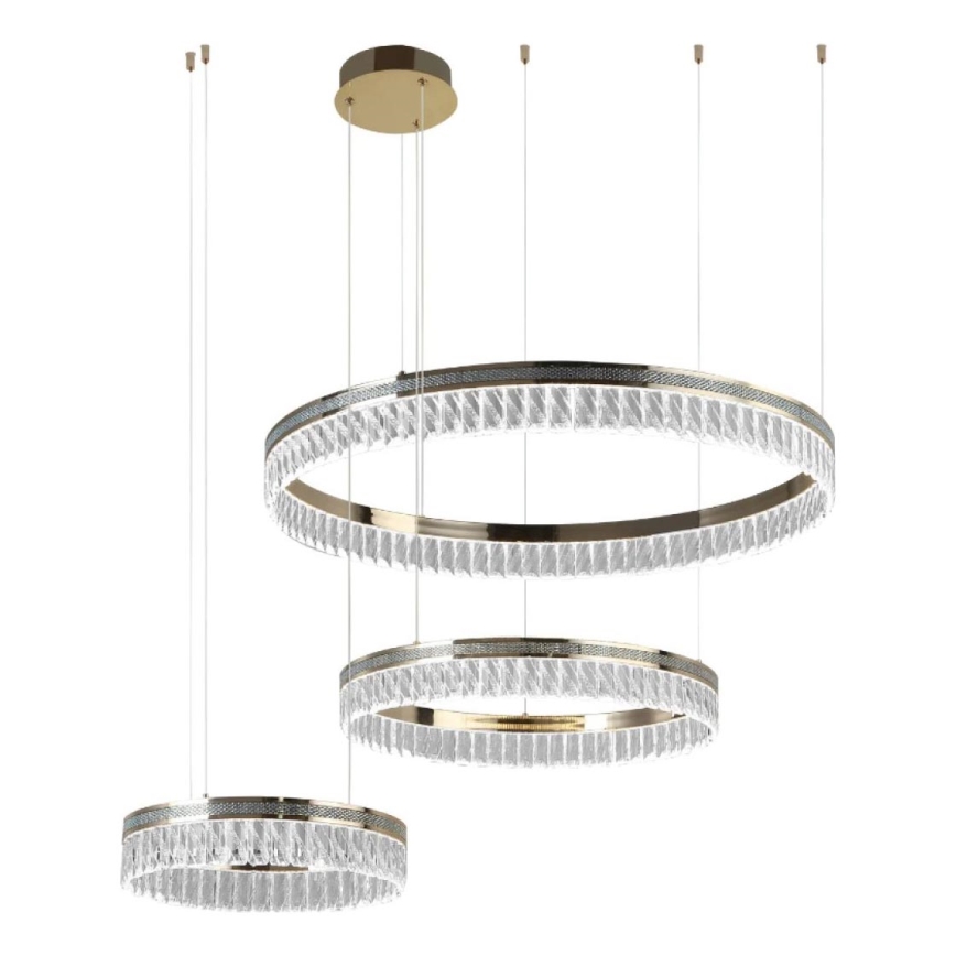 Dimbar kristallkrona på vajer THALIA LED/120W/230V 3000-6000K + fjärrkontroll