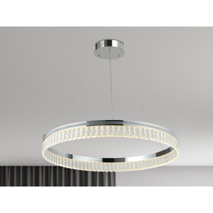 Dimbart LED-kristallkrona på vajer THALIA LED/55W/230V 3000-6000K Ø 80 cm + fjärrkontroll