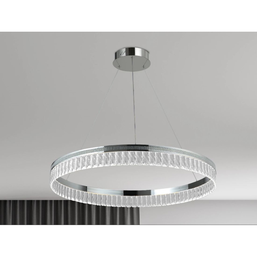 Dimbart LED-kristallkrona på vajer THALIA LED/55W/230V 3000-6000K Ø 80 cm + fjärrkontroll