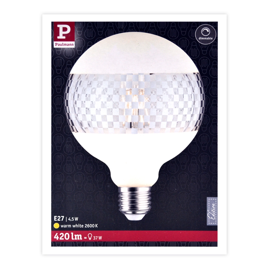 Dimbar LED-lampa CLASSIC G125 E27/4,5W/230V 2600K - Paulmann 28742