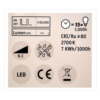 Dimbar LED-lampa GU10/7W/230V 2700K - Paulmann 28753