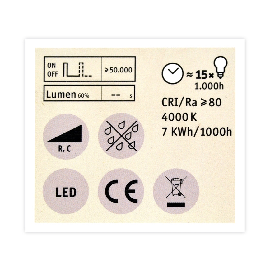 Dimbar LED-lampa GU10/7W/230V 4000K - Paulmann 28754