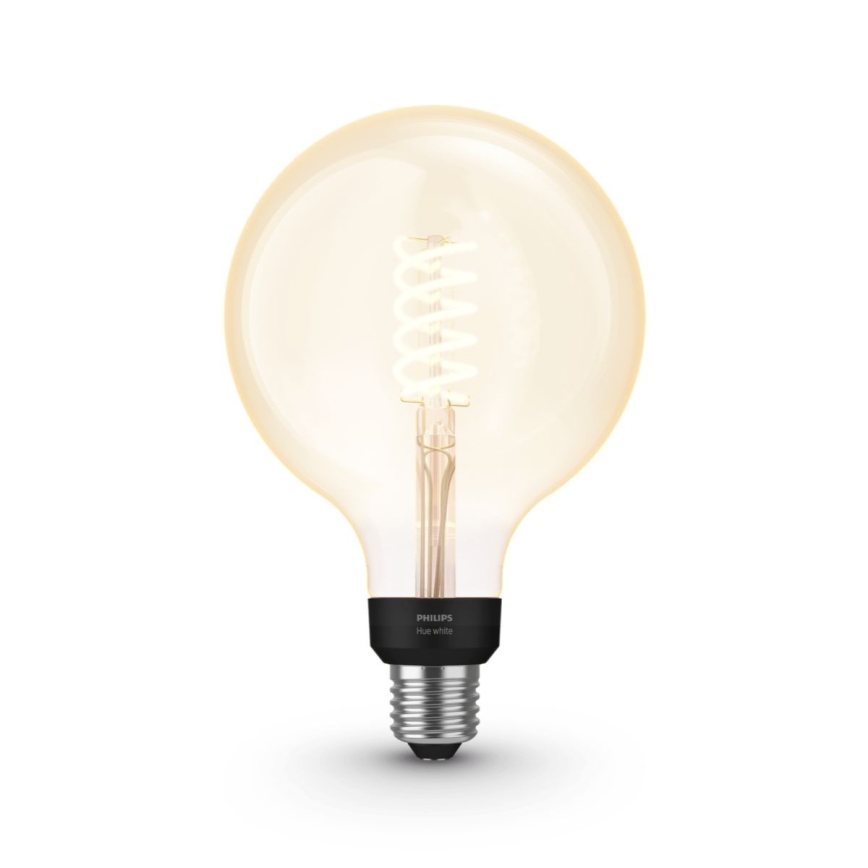 Dimbar LED-lampa Philips Hue Vit FILAMENT G125 E27/7W/230V 2100K