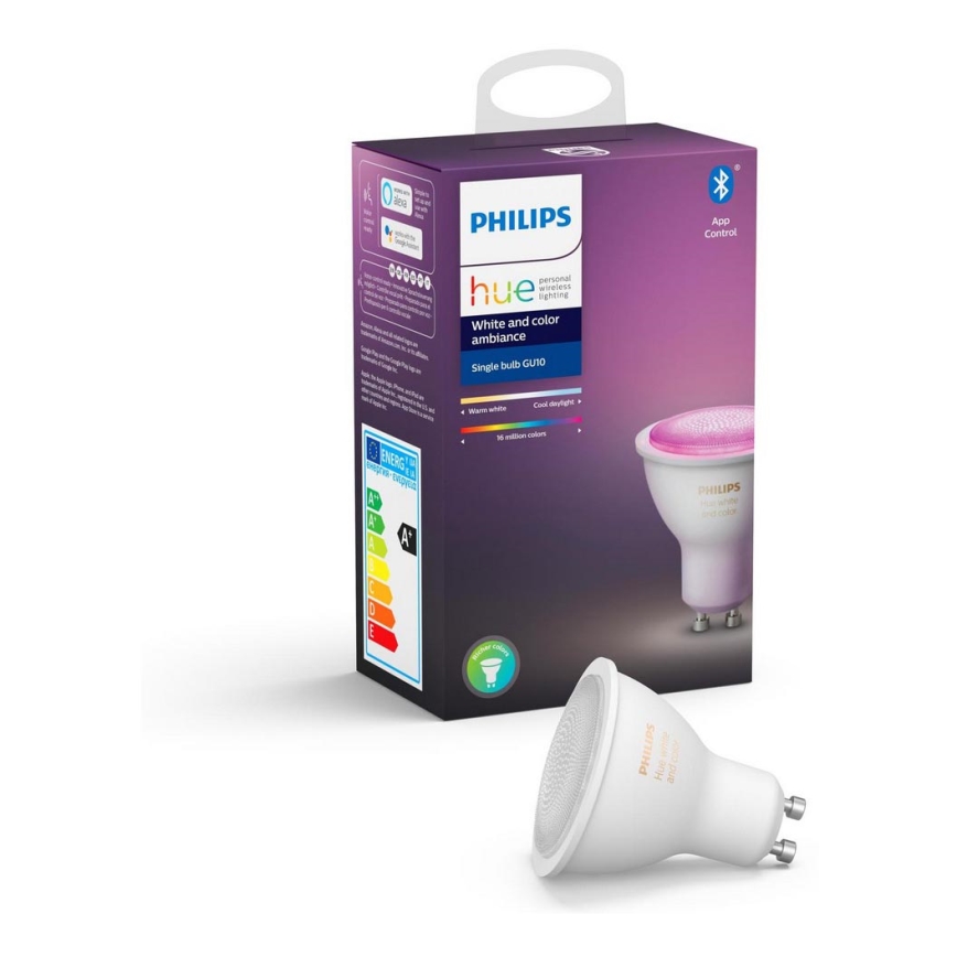 Dimbar LED-lampa Philips Hue Vit och Färgad Ambiance GU10/5,7W/230V