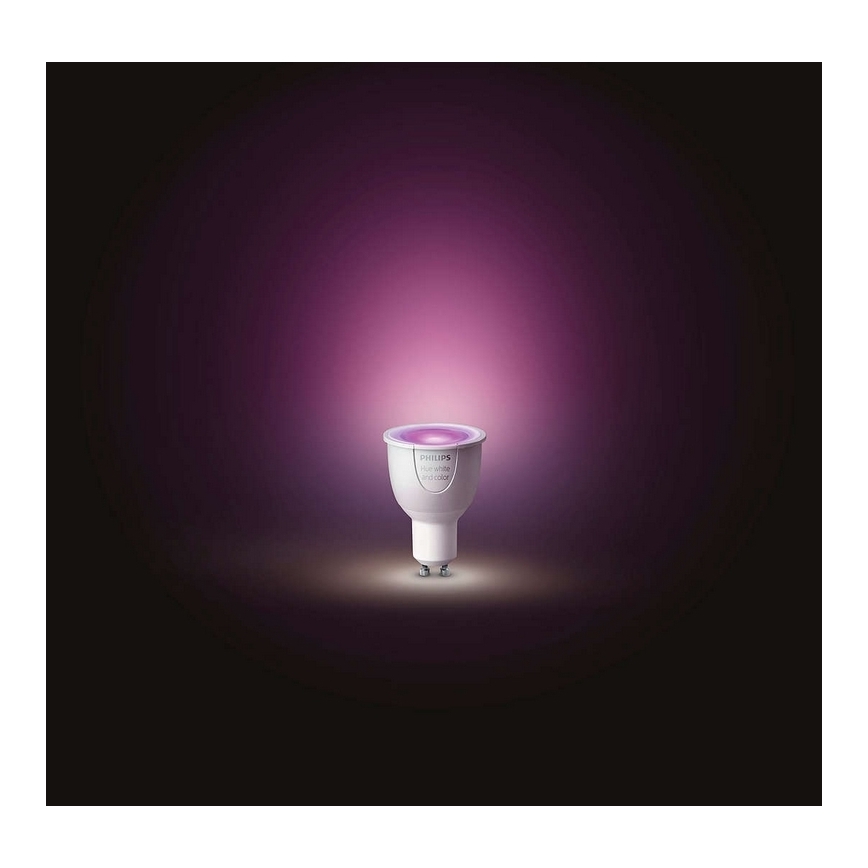 Dimbar LED-lampa Philips Hue Vit och Färgad Ambiance GU10/5,7W/230V