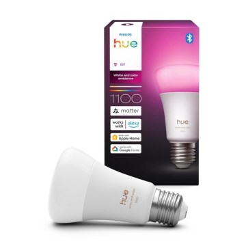 Dimbar LED-lampa Philips Hue WHITE AND COLOR AMBIANCE E27/8,1W/230V 1000-20000K