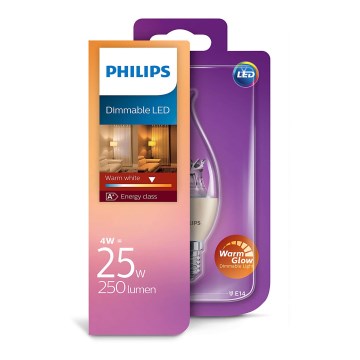 Dimbar LED-lampa Philips Warm Glow  E14/4W/230V - ljus 2200 - 2700K